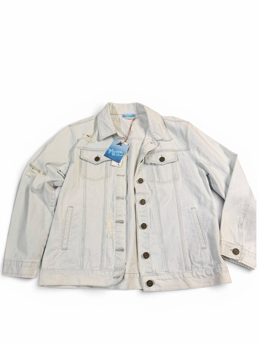 Show Me Your MuMu Light Wash Denim Jean Jacket - Pale Blue